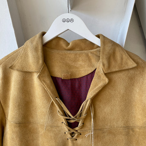 60's Leather Smock Coat - Small/Medium