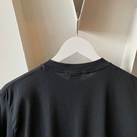80's Black Pocket Tee - Large