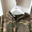 90's Camo Zip Up Sweatshirt - Large