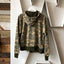 90's Camo Zip Up Sweatshirt - Large