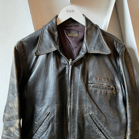 50’s Front Quarter Leather Jacket - Medium