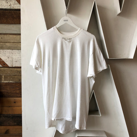 90's Thrashed White Tee - XL