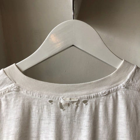90's Thrashed White Tee - XL