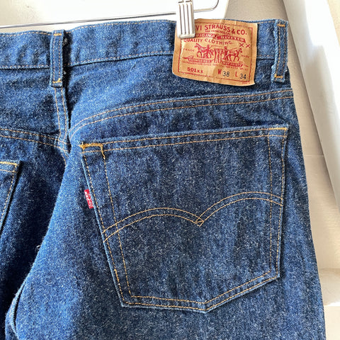 80’s Dark Wash Levi's 501 Denim - 36” x 31.5”