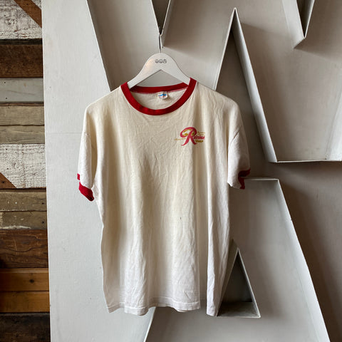 70’s Champion Blue Bar Rainier Ringer Tee - XL