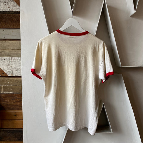 70’s Champion Blue Bar Rainier Ringer Tee - XL