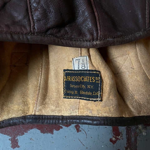 30’s Air Associates Leather Aviator Cap - 7 1/8