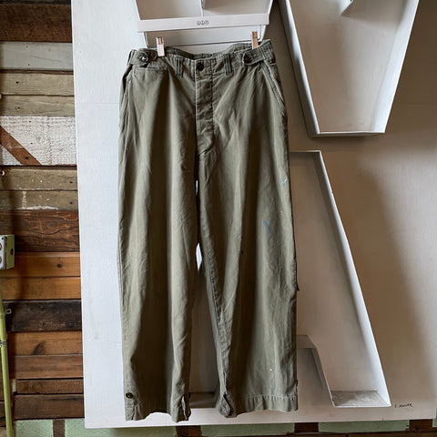 WW2 M-43 Cotton OD Field Trousers - 32” x 28”
