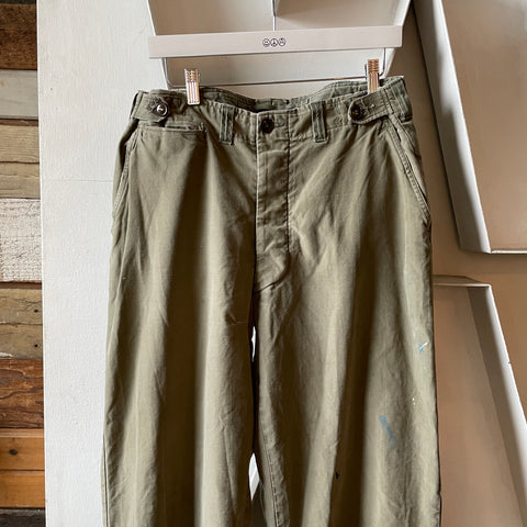 WW2 M-43 Cotton OD Field Trousers - 32” x 28”