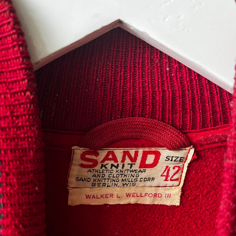 60’s Sandknit Varsity Jacket - Large