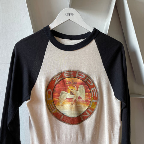70’s Led Zeppelin Swan Song Raglan Tee - Small