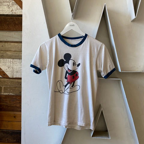 70's Mickey Mouse Ringer Tee - Medium