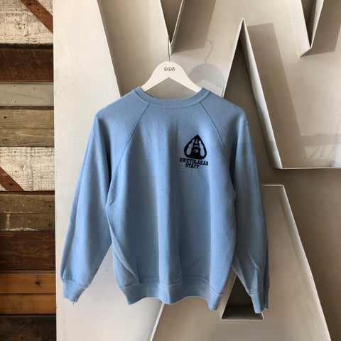 70's Flock Print Camp Sweat - Large