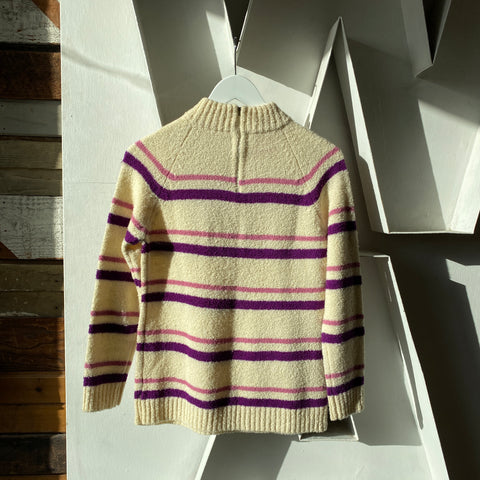 70’s Wool Zip Sweater - Small
