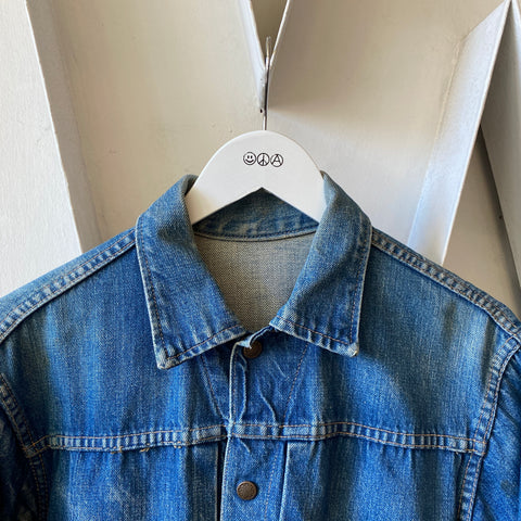60's Pleated Burlington Denim Jacket - Medium