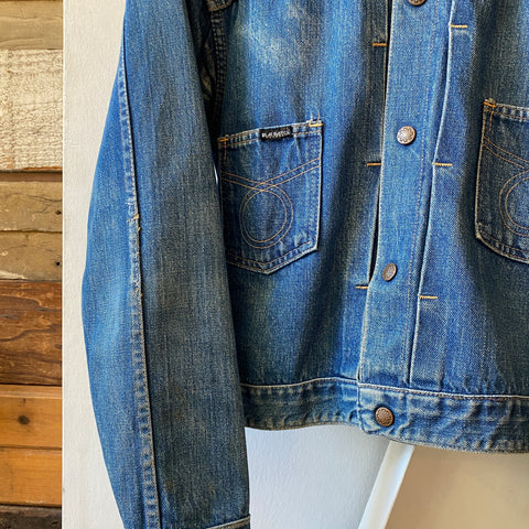 60's Pleated Burlington Denim Jacket - Medium