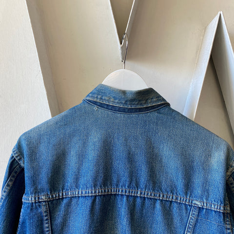 60's Pleated Burlington Denim Jacket - Medium