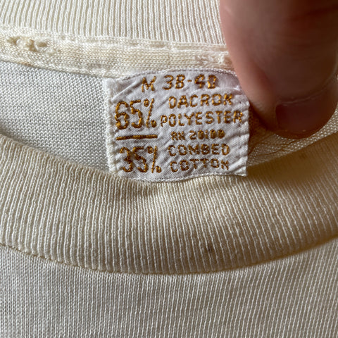 70’s Thrashed Blank White Tee - Small