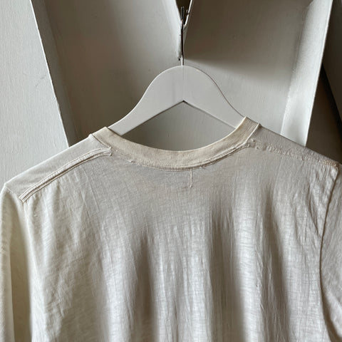 70’s Thrashed Blank White Tee - Small