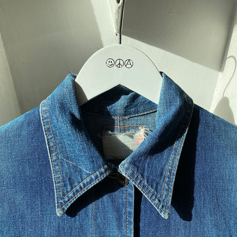 Post War Selvedge Denim Chore Coat - Medium