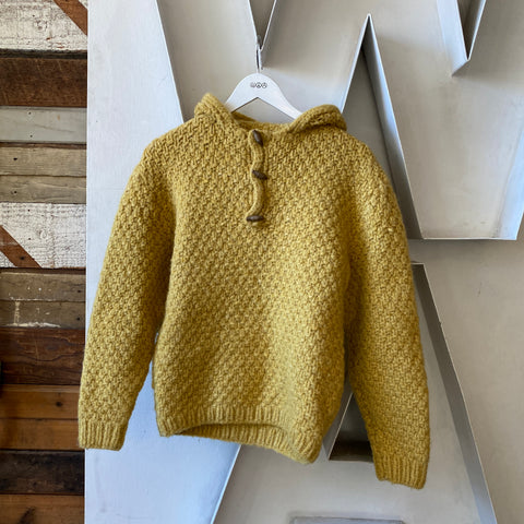 60's Chunky Hooded Sweater - Small