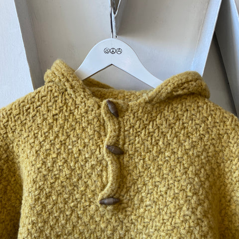 60's Chunky Hooded Sweater - Small