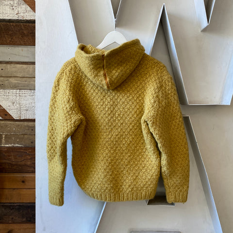 60's Chunky Hooded Sweater - Small