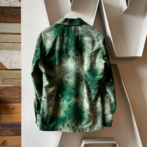 70’s Printed Corduroy Button Up - Medium