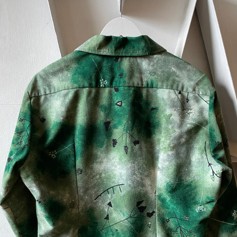 70’s Printed Corduroy Button Up - Medium