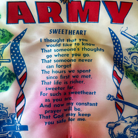 50's Military Sweetheart Prayer Pillow Case - 17.5” x 17.5”