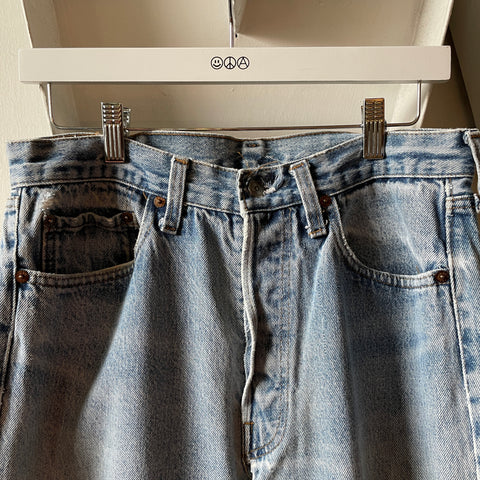90’s Levi’s Thrashed 501 - 30” x 30.5”