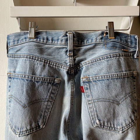 90’s Levi’s Thrashed 501 - 30” x 30.5”