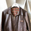 40’s Brown Leather Zip-Up Jacket - Medium