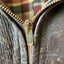 40’s Brown Leather Zip-Up Jacket - Medium
