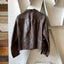 40’s Brown Leather Zip-Up Jacket - Medium