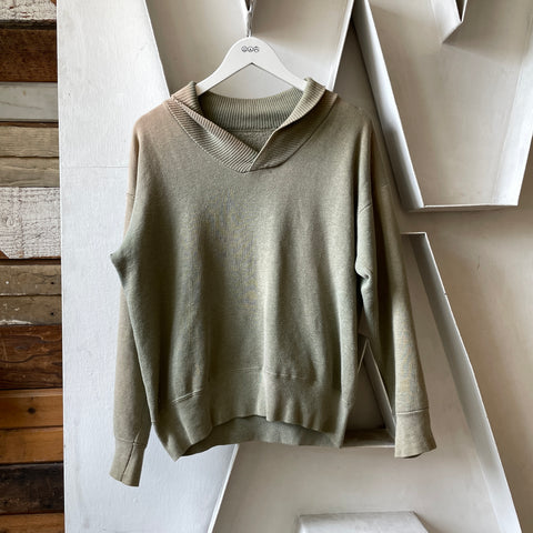50’s Shawl Collar Sweatshirt - Medium