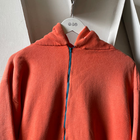 60’s Thrashed Pink Half Zip Hoodie - Medium
