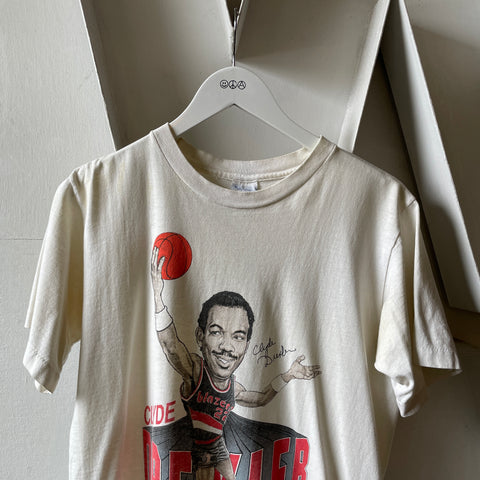 90’s Clyde Drexler Blazers Tee - Medium