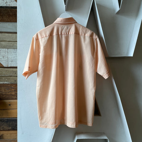 80’s Montgomery Ward Peach Kool Knit Button Up - XL