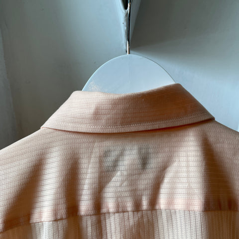 80’s Montgomery Ward Peach Kool Knit Button Up - XL