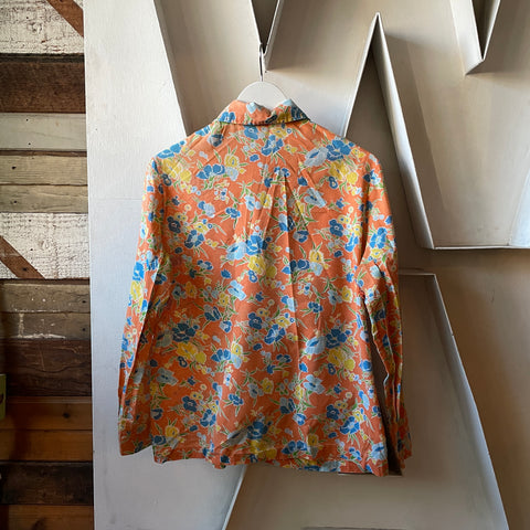 70’s Floral Button Down Shirt - Small