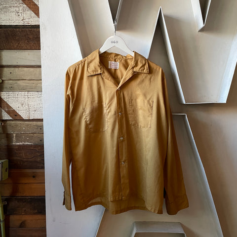 60’s Towncraft Mustard Loop Collar Shirt - Large