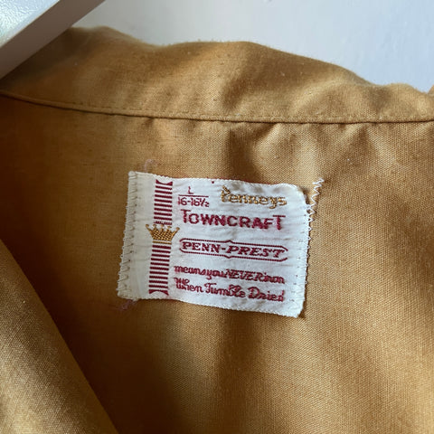 60’s Towncraft Mustard Loop Collar Shirt - Large