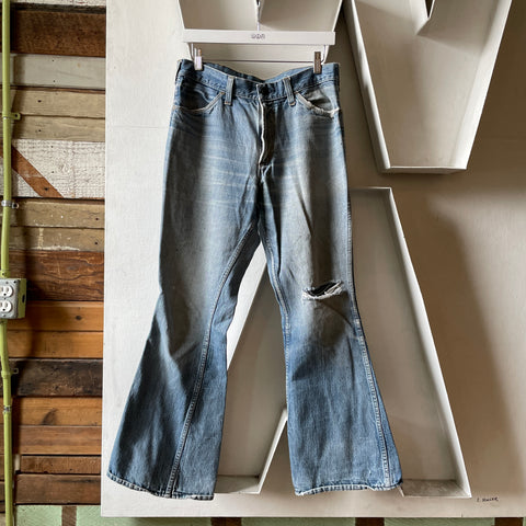 70’s Thrashed Denim Flares - 31” x 29”