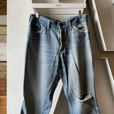 70’s Thrashed Denim Flares - 31” x 29”