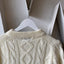 70's Cable Knit Sweater - Medium