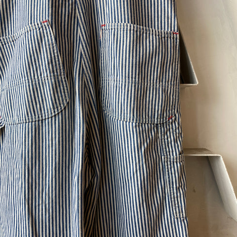 70's Big Mac Hickory Stripe Overalls - XL (38)
