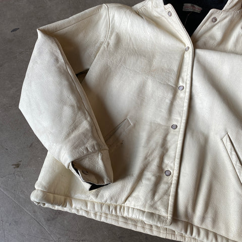 60’s Leather Hooded Jacket - Small