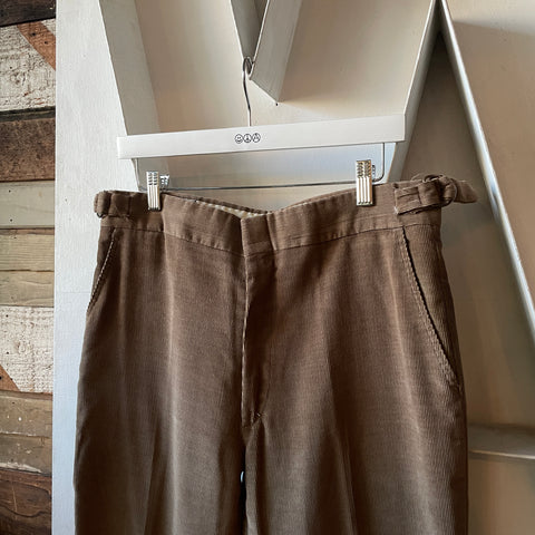 70’s Side Buckle Corduroy Trousers  - 32" x 34"