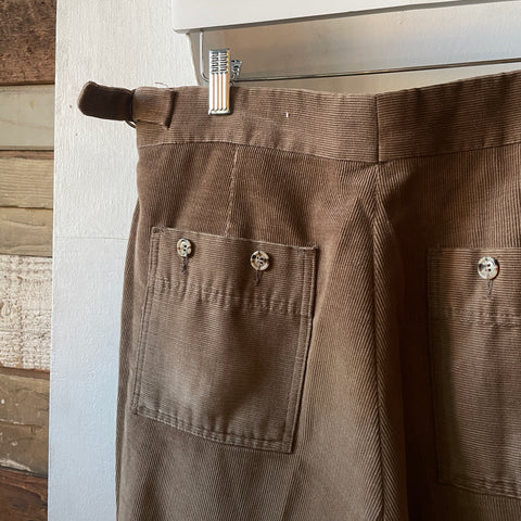 70’s Side Buckle Corduroy Trousers  - 32" x 34"
